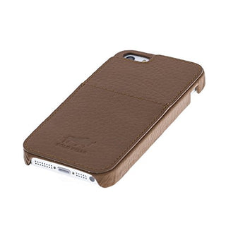 Solo Pelle iPhone SE / 5 / 5S Case Lederhülle Ledertasche Backcover Slimfit (Floater Braun) inkl. Geschenkverpackung