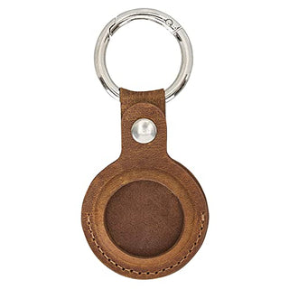Solo Pelle Lederhülle kompatibel mit dem neuen AirTag 2021, AirTag Zubehör mit Schlüsselanhänger/Taschenanhänger/Kofferanhänger/Gepäckanhänger/Hundehalsband Anhänger