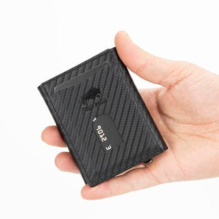NEU: SOLO PELLE® Slim Wallet mit Münzfach [12 Karten] Slimwallet Riga [RFID-Schutz] Kartenetui mit Münzfach [Leder] Smart Wallet für Männer und Damen