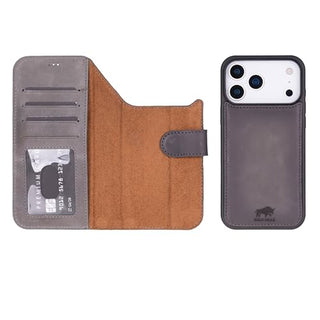 Solo Pelle Lederhülle kompatibel für iPhone 17 Pro in 6.3 Zoll abnehmbare Hülle (2in1) inkl. Kartenfächer geeignet für MagSafe Zubehör