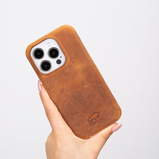 Solo Pelle Lederhülle für das iPhone 15 Pro in 6.1 Zoll Princeton Case Leder Hülle Ledertasche Backcover aus echtem Leder