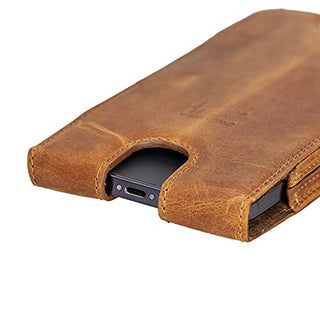 Solo Pelle Lederhülle für das iPhone 14 Plus / 14 Pro Max / 12 Pro Max / 13 Pro Max bis 6.7 Zoll Case Leder Hülle Ledertasche aus echtem Leder Sleeve