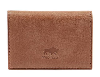 Solo Pelle Visitenkartenetui Leder - Platz für 50 Karten + Mini Geldbörse - 3 Fächer - Visitenkarten Etuis - Geschenk für Damen & Herren
