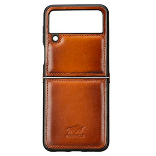 Solo Pelle Lederhülle für das Samsung Galaxy Z Flip4 Flip 4 Hülle aus echtem Leder, Model: Stanford klappbar