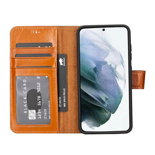 Solo Pelle Lederhülle Harvard kompatibel für das Samsung Galaxy S24 Ultra inklusive abnehmbare Hülle mit integrierten Kartenfächern