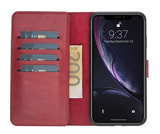 Solo Pelle iPhone XS Max abnehmbare Lederhülle inkl. 12 Kartenfächer für das original iPhone XS Max magnetische Hülle