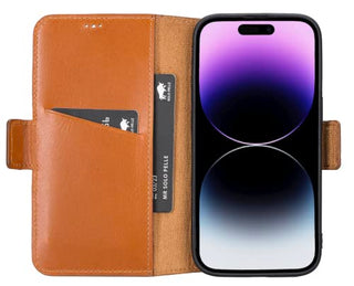 Solo Pelle aufklappbare Lederhülle kompatibel für iPhone 14 Pro Max in 6.7 Zoll inkl. 1 Kartenfach für das original Apple iPhone 14 Pro Max in 6.7