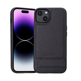 Solo Pelle Lederhülle für das iPhone 14 in 6.1 Zoll Case Leder Hülle Ledertasche Backcover aus echtem Leder mit Standfunktion Stanford Base