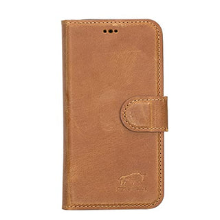 Solo Pelle Lederhülle kompatibel für iPhone 13 Mini in 5.4 Zoll abnehmbare Hülle (2in1) inkl. Kartenfächer für das original Apple iPhone 13 Mini