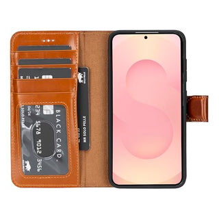 Solo Pelle Lederhülle Harvard kompatibel für das Samsung Galaxy S25 RFID inklusive abnehmbare Hülle mit integrierten Kartenfächern RFID