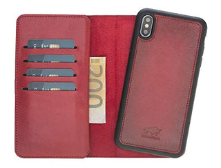 Solo Pelle iPhone XS Max abnehmbare Lederhülle inkl. 12 Kartenfächer für das original iPhone XS Max magnetische Hülle