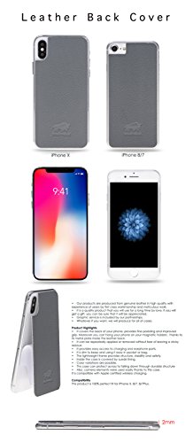 Solo Pelle iPhone x Lederhülle I Backcover I Abnehmbarer Lederrücken zum Schutz Backcover Ledersticker aus echtem Leder