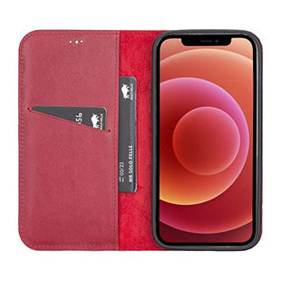 Solo Pelle aufklappbare Lederhülle kompatibel für iPhone 12 I 12 Pro in 6.1 Zoll inkl. 1 Kartenfach für das original Apple iPhone 12 und 12 Pro