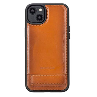 Solo Pelle Lederhülle für das iPhone 14 Plus in 6.7 Zoll Case Leder Hülle Ledertasche Backcover aus echtem Leder mit Standfunktion Stanford Base
