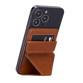 Solo Pelle Kartenetui + magnetische Mini Geldbörse (Magsafe) für das iPhone 12/13 Leder Hülle Ledertasche Backcover aus echtem Leder