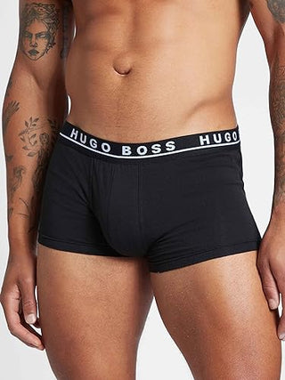 BOSS Herren Trunk 3P CO/EL Dreier-Pack Boxershorts aus Stretch-Baumwolle mit Logos am Bund