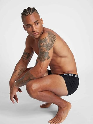 BOSS Herren Trunk 3P CO/EL Dreier-Pack Boxershorts aus Stretch-Baumwolle mit Logos am Bund
