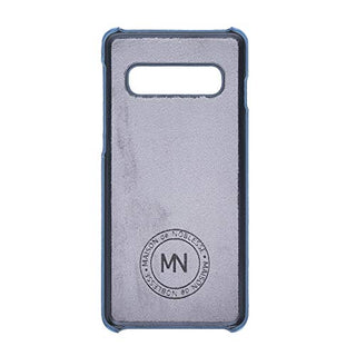 Maison de Noblesse kompatibel mit Samsung S10 Plus Lederhülle Ledertasche Backcover Ultra Slim (Light Blau)