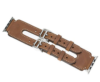 Solo Pelle Apple Watch Series 1/2 / 3/4 "Watch Leder Armband Uhrenband mit passendem stabilem Uhrenadapter Doppel Connector Ersatzband Strap Adapter ohne Schrauben