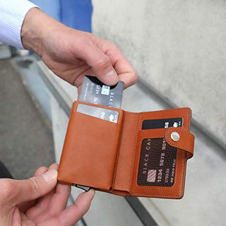 Solo Pelle Leder Geldbörse Q-Wallet mit integriertem Kartenetui für 15 Karten + Geldscheine geeignet | Kreditkartenetui mit RFID