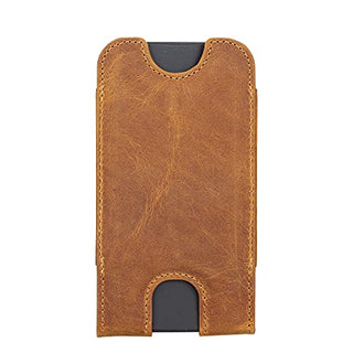 Solo Pelle Lederhülle für das iPhone 12 Mini + 13 Mini bis 5,4 Zoll Case Leder Hülle Ledertasche aus echtem Leder Sleeve