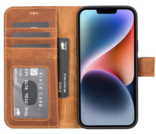 Solo Pelle Lederhülle kompatibel für iPhone 15 Plus in 6.7 Zoll abnehmbare Hülle (2in1) inkl. Kartenfächer für das original Apple iPhone iPhone 15 Plus in 6.7 Zoll