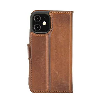 Solo Pelle Lederhülle kompatibel für iPhone 12 Mini in 5.4 Zoll abnehmbare Hülle (2in1) inkl. Kartenfächer für das original Apple iPhone 12 Mini