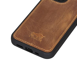 Solo Pelle Lederhülle für das iPhone 13 Mini in 5.4 Zoll Stanford Case Leder Hülle Ledertasche Backcover aus echtem Leder