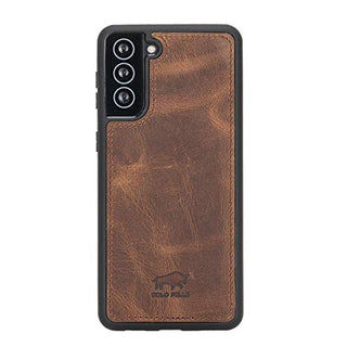 Solo Pelle Lederhülle Harvard kompatibel für das Samsung Galaxy S21 + Plus 5G in 6.7 Zoll inklusive abnehmbare Hülle mit integrierten Kartenfächern