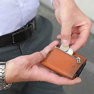 Solo Pelle® Leder I Slim Wallet mit & ohne Münzfach I Geldbeutel mit RFID Schutz I Platz für mindestens 12 Karten I Mini Portemonnaie für Herren und Damen I Geldbörse