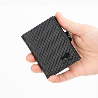 Solo Pelle NEU Slim Wallet mit Münzfach [12 Karten] Slimwallet Riva [RFID-Schutz] Kartenetui mit Münzfach [Leder] Smart Wallet für Männer und Damen