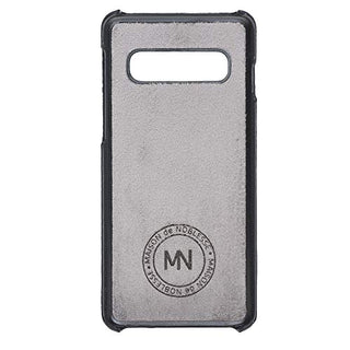 Maison de Noblesse kompatibel mit Samsung S10 Plus Lederhülle Ledertasche Backcover Ultra Slim (Navyblau)