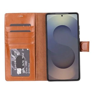 Solo Pelle Lederhülle Harvard kompatibel für das Samsung Galaxy S25 Ultra RFID inklusive abnehmbare Hülle mit integrierten Kartenfächern RFID