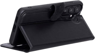 Solo Pelle Harvard Echtleder Hülle kompatibel mit Samsung Galaxy S26 Plus - Magnetische 2 in 1 Wallet Handyhülle mit abnehmbarem Backcover, Kartenfächern & RFID Schutz - Schwarz