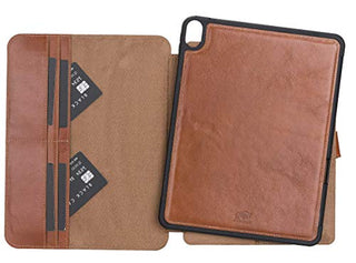 Solo Pelle magnetische abnehmbare Hülle geeignet für Apple iPad Air 5 in 10.9 (4 + 5 Generation) Hülle Echtleder Case aus echtem Leder. Unterstützt Pencil und magnetisches Laden