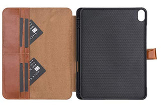Solo Pelle magnetische abnehmbare Hülle geeignet für Apple iPad Air 5 in 10.9 (4 + 5 Generation) Hülle Echtleder Case aus echtem Leder. Unterstützt Pencil und magnetisches Laden