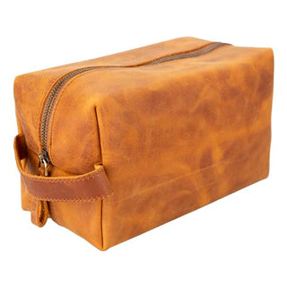 Solo Pelle Kulturtasche/Reisetasche/Kosmetiktasche aus echtem Vintage Leder Mondo