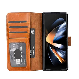 Solo Pelle Lederhülle kompatibel Samsung Galaxy Z Fold 5 5G Hülle für Galaxy Z Fold 5 stoßfeste Lederhülle