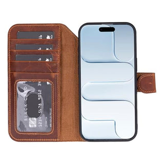 Solo Pelle Lederhülle kompatibel für iPhone Air in 6.5 Zoll abnehmbare Hülle (2in1) inkl. Kartenfächer geeignet für MagSafe Zubehör
