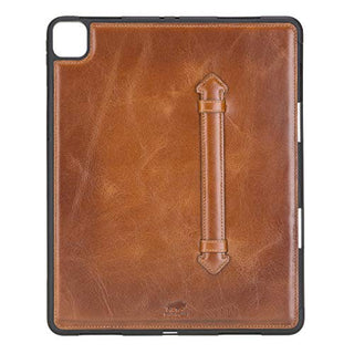 Solo Pelle Hülle geeignet für Apple iPad Pro 12,9" 2020 Echtleder Case aus echtem Leder. Unterstützt Pencil inkl. Ledergriff