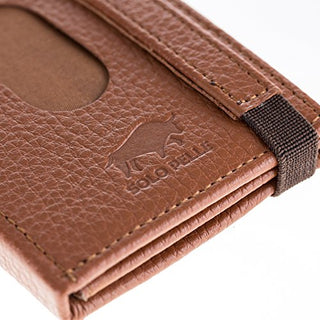 Solo Pelle Herren Geldbörse I Portmonee I Portemonnaie minimalistische Leder Geldbörse/Kartenetui aus echtem Leder Cartella inkl. Geschenkbox
