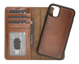 Solo Pelle Lederhülle kompatibel für iPhone 11 in 6.1 Zoll abnehmbare Hülle (2in1) inkl. Kartenfächer für das original Apple iPhone 11
