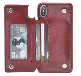 Solo Pelle iPhone XS Max Ultra Back Leder Cover + Geldbörse inkl. 3 Kartenfächer + Geldscheinfach für das original iPhone XS Max