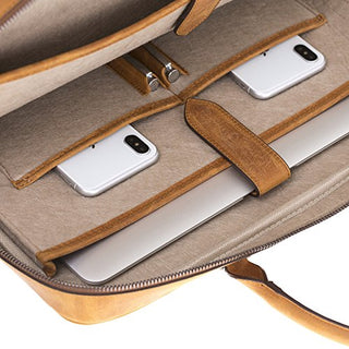 Solo Pelle Leder Aktentasche I Für Business, Arbeit und auf Reisen I Pergamon