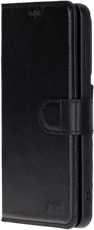 Solo Pelle Harvard Echtleder Hülle kompatibel mit Samsung Galaxy S26 - Magnetische 2 in 1 Wallet Handyhülle mit abnehmbarem Backcover, Kartenfächern & RFID Schutz - Schwarz