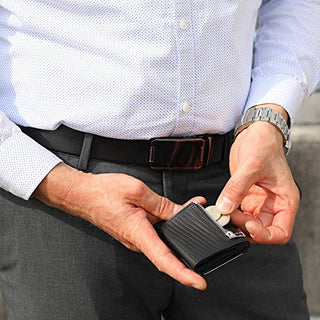 NEU: SOLO PELLE® Slim Wallet mit Münzfach [12 Karten] Slimwallet Riga [RFID-Schutz] Kartenetui mit Münzfach [Leder] Smart Wallet für Männer und Damen