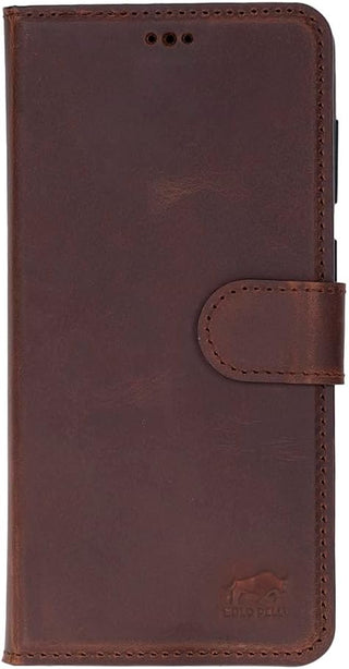 Solo Pelle Harvard Echtleder Hülle kompatibel mit Samsung Galaxy S26 Ultra – Magnetische 2 in 1 Wallet Handyhülle mit abnehmbarem Backcover, Kartenfächern & RFID Schutz – Vintage Braun