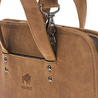 Solo Pelle Leder Aktentasche I Für Business, Arbeit und auf Reisen I Pergamon