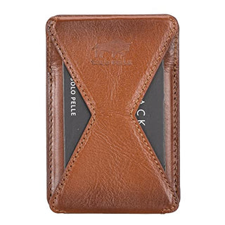 Solo Pelle Kartenetui + magnetische Mini Geldbörse (Magsafe) für das iPhone 12/13 Leder Hülle Ledertasche Backcover aus echtem Leder