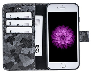 Solo Pelle iPhone SE 2020 - SE 2022 SE 3 abnehmbare Lederhülle (2in1) inkl. Kartenfächer für das original iPhone 7/8
